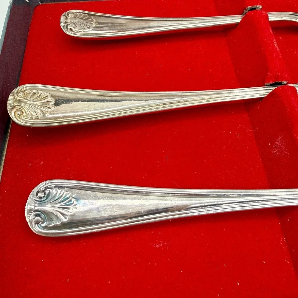 Vintage Sheffield England Cheese Serving Set Silver Plate MCM Barware EPNS